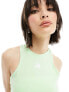 Фото #3 товара adidas Training Essentials three stripe tank in pastel green