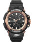 Фото #1 товара Men's Combat Black Silicone Strap Watch 50mm