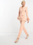 Фото #2 товара ASOS DESIGN tuxedo slim cigarette suit trouser in apricot