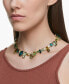 Фото #5 товара Swarovski gold-Tone Green-Hued Crystal Mixed Cut Collar Necklace, 14" + 1-3/4" extender