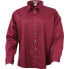 River's End Ezcare Woven Long Sleeve Button Up Shirt Womens Burgundy Casual Tops
