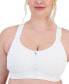 ფოტო #3 პროდუქტის Plus Size High-Impact Zip-Front Sports Bra, Created for Macy's