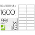 Фото #2 товара Клейкие этикетки Q-Connect KF01584 Белый 100 Листья 99,1 x 33,9 mm