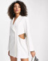 Kyo The Brand cut out side boxy blazer dress in white