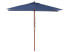 Фото #1 товара Садовый зонт Beliani Marktschirm FLAMENCO - Бежевый, ректангулярный, полиэстер, с бирюзовым обором, 6 стержней, 244х195х144 см, 5 кг