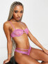 Wild Lovers Tina sheer lace strappy brazilian brief in pink