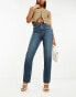 Фото #3 товара ASOS DESIGN mid rise straight jean in vintage blue