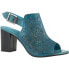 Фото #1 товара Roper Mika Floral Peep Toe Shootie Womens Blue Casual Sandals 09-021-0946-2444