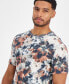 Фото #6 товара Men's Textured Floral Graphic T-Shirt