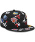 ფოტო #1 პროდუქტის Men's New Era Black NBA x 59FIFTY Fitted Hat