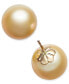 Фото #1 товара Cultured Golden South Sea Pearl (13mm) Stud Earrings in 14k Gold