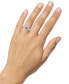 ფოტო #2 პროდუქტის Lab-Grown Blue Sapphire (1/4 ct. t.w.) & White Sapphire (1/5 ct. t.w.) Bypass Ring in Sterling Silver