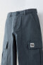 Cargo trousers with label detail