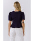 ფოტო #3 პროდუქტის Women's Solid Knotted Top