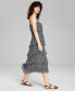 Women's Tiered Sleeveless Midi Dress, Created for Macy's