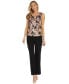 ფოტო #3 პროდუქტის Petite Metallic Swing Jacket, Tank and Pants 3-Pc. Set