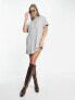 Фото #1 товара Nike Essential mini swoosh t-shirt dress in grey