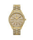 ფოტო #1 პროდუქტის Women's Cristal Diamond (1/8 ct.t.w.) 18k Gold Plated Stainless Steel Watch