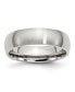 ფოტო #1 პროდუქტის Stainless Steel Brushed 6mm Half Round Band Ring