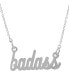 Фото #1 товара Silver Cursive Badass Necklace