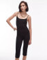 Topshop seamless capri unitard in black