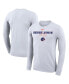 Фото #2 товара Men's White Boise State Broncos 2023 On Court Bench Long Sleeve T-shirt
