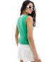 ASOS DESIGN knitted tank top in green