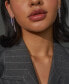ფოტო #3 პროდუქტის Silver-Tone Cubic Zirconia Front-to-Back Linear Drop Earrings, Created for Macy's