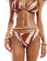 Фото #3 товара ONLY string detail bikini bottoms co-ord in brown zebra print