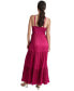 Фото #2 товара Women's Sleeveless Tiered Pleated Halter-Neck Dress