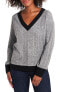 Vince Camuto Women's Long Sleeve Brushed Rib V Neck Sweater XXS
