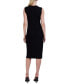 ფოტო #2 პროდუქტის Women's Button-Front Knit Midi Dress