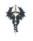 14.5"H 2 Black Dragon with Sword Wall Plaque Decor Home Decor Perfect Gift for House Warming, Holidays and Birthdays