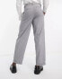 New Look relaxed pleat smart trousers in blue check