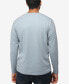 Men's Soft Stretch Henley Neck Long Sleeve T-shirt Голубой, S - фото #2