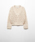 Фото #5 товара Women's V-Neck Openwork Knitted Sweater