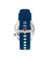 Фото #3 товара Unisex PFG Backcaster Navy, White Silicone Strap Watch, 43mm