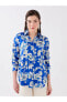 Фото #2 товара Рубашка женская LC WAIKIKI Сатиновая Oversize с длинным рукавом и цветочным узором