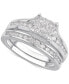 ფოტო #1 პროდუქტის Diamond Cluster Channel-Set Bridal Set (1 ct. t.w.) in 14k White, Yellow or Rose Gold