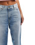 Weekday Rail mid waist baggy fit jeans in tide blue wash