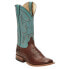 Фото #2 товара Tony Lama Sealy Square Toe Cowboy Mens Blue, Brown Casual Boots TL3002