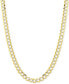 24" Two-Tone Open Curb Chain Necklace (5-3/4mm) in Solid 14k Gold & White Gold