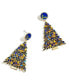 Men's and Women's Golden State Warriors Christmas Tree Dangling Earrings