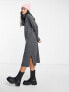Фото #7 товара New Look knitted turtle neck midi dress in charcoal grey