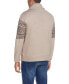 Men's Jacquard Sherpa Lined Button Down Sweater Jacket