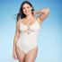 Фото #2 товара Women's Double O-Ring with Lace-Up Back One Piece Swimsuit - Shade & Shore