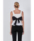 Фото #3 товара Women's Back Bow Contrast Top