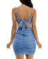 ფოტო #3 პროდუქტის Juniors' Lurex Shirred Cut-Out Mini Dress