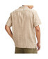 Men's Striped Linen Camp Collar Shirt