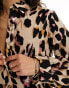 Фото #6 товара Never Fully Dressed linen shirt co-ord in leopard